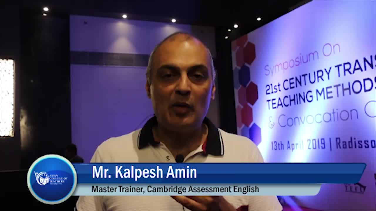 Mr Kalpesh Amin, Master Trainer, Cambridge Assessment English 