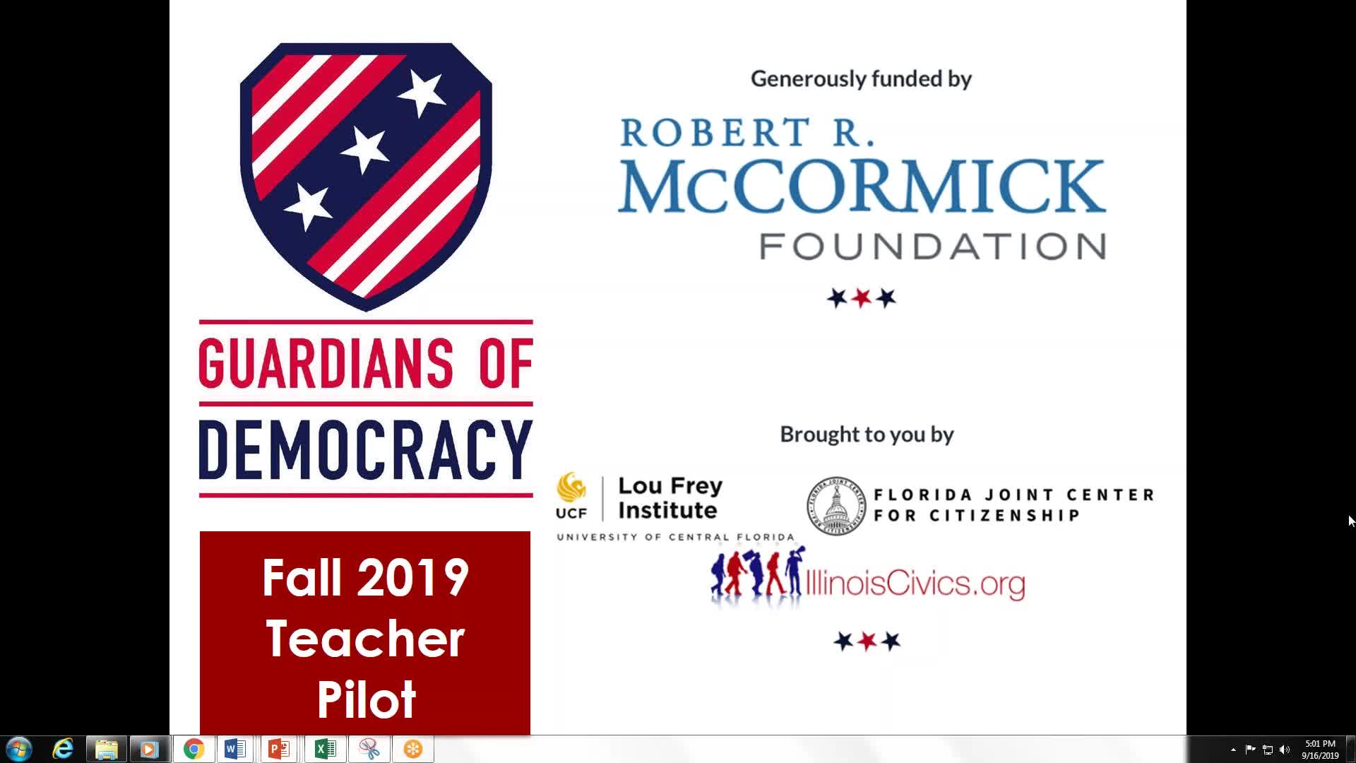 16 Sep 19 Guardians of Democracy Pilot Webinar