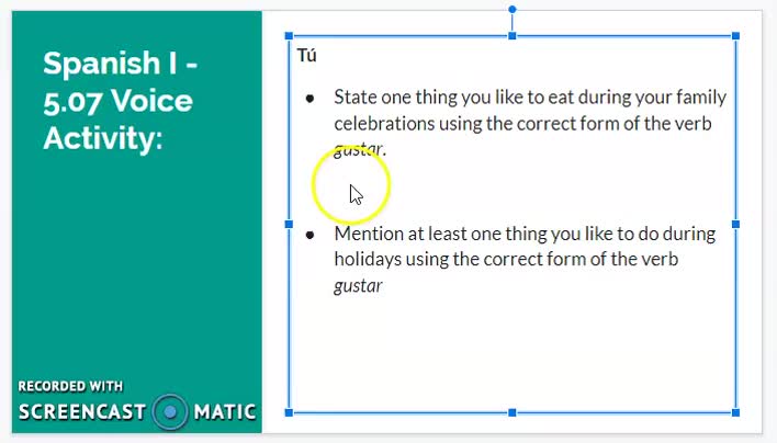 Spanish 1 - 5.07 Voice Help