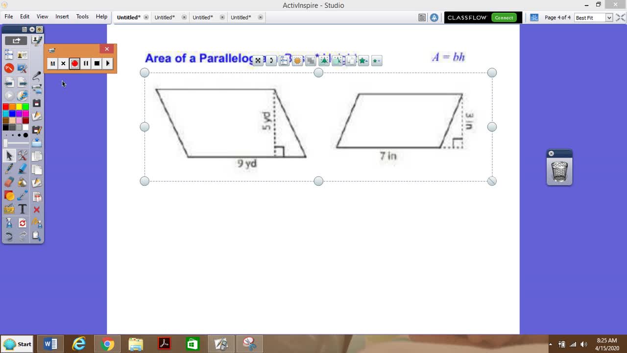 Area of a Parallelogram