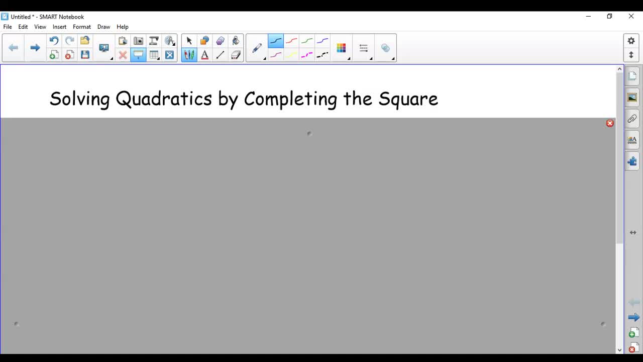 Solving Quadratic Equations by Completing the Square