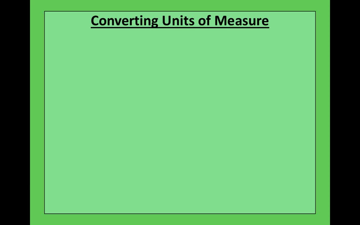 Mr. Lee - Video Tutorial - Converting Units of Measure (2)