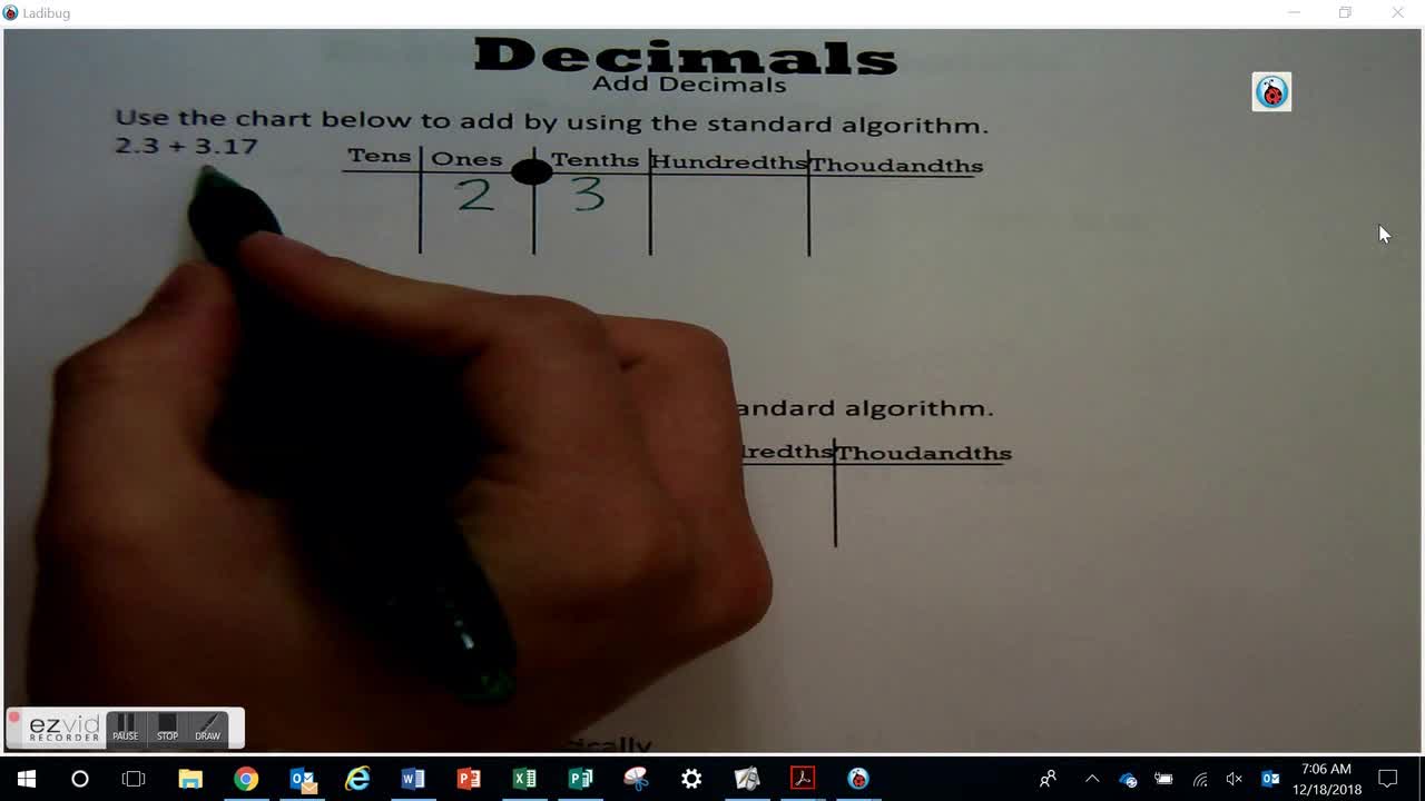 Add Decimals Day 60