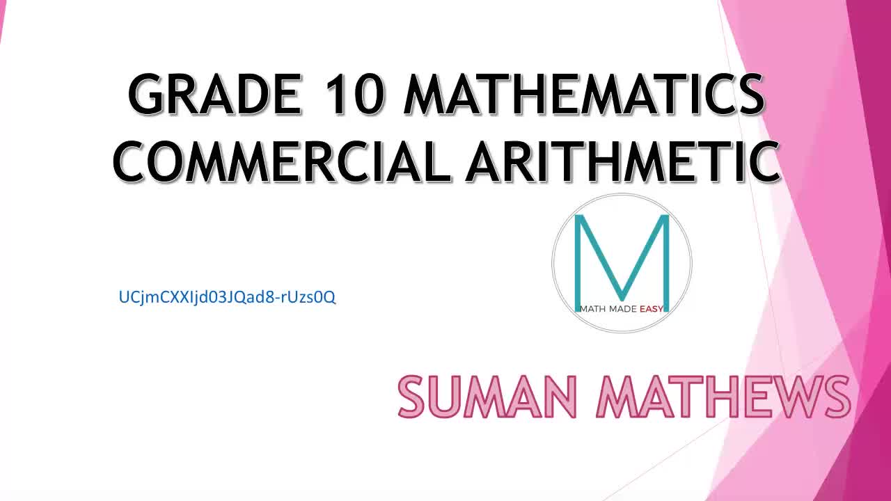 GRADE 10 MATHEMATICS: GST