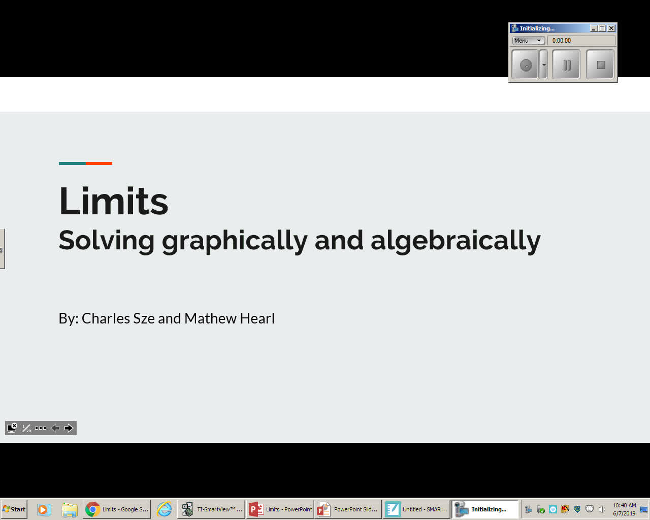 Limits - Algebraic/Numeric/Graphic