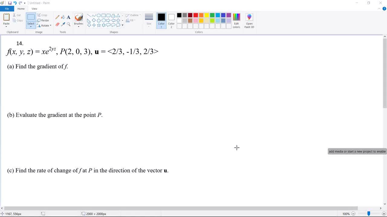 SVGS Advanced  Calculus Midterm Exam Review Problem 14