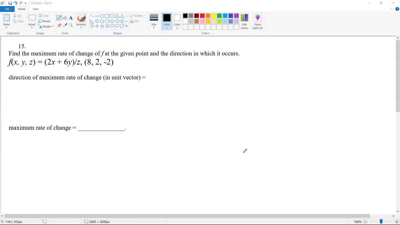  SVGS Advanced  Calculus Midterm Exam Review Problem 15