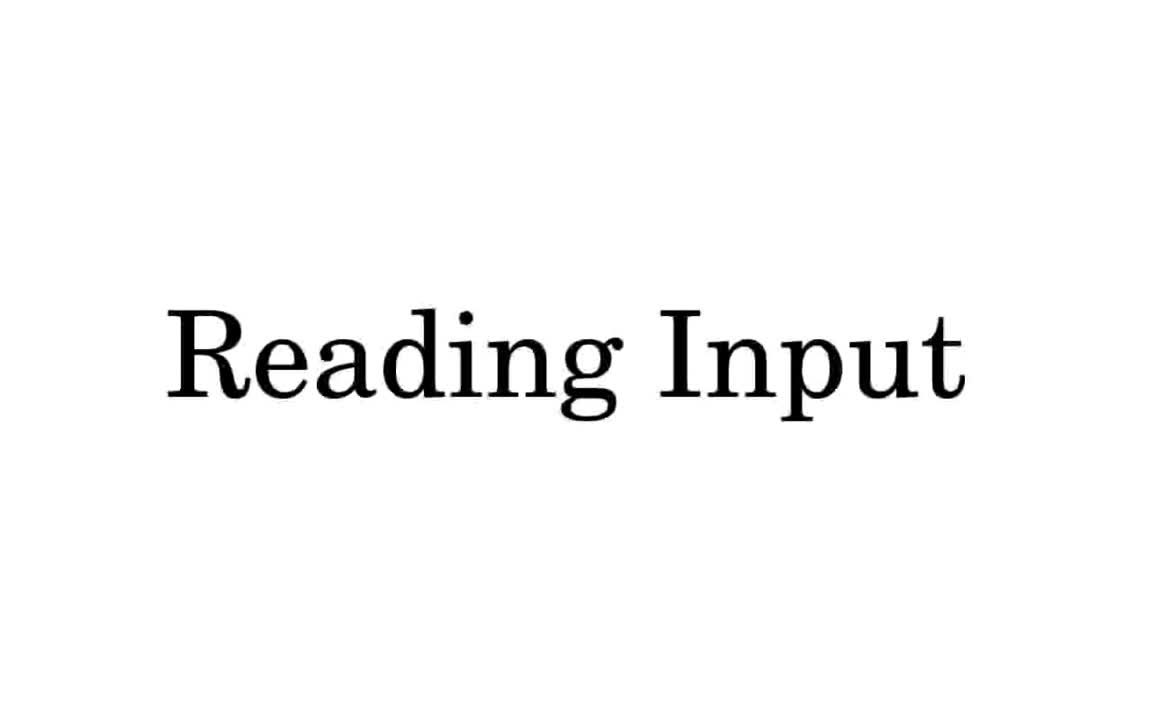 Reading & Processing Data and Text Input