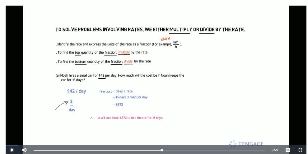 Solving problems with rates 2