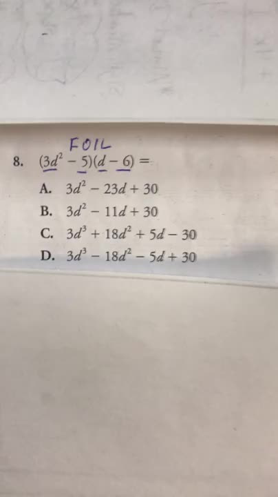 Video- 8of10-Lesson6-FOIL,add,subtr, Distribute,&DIVIDE