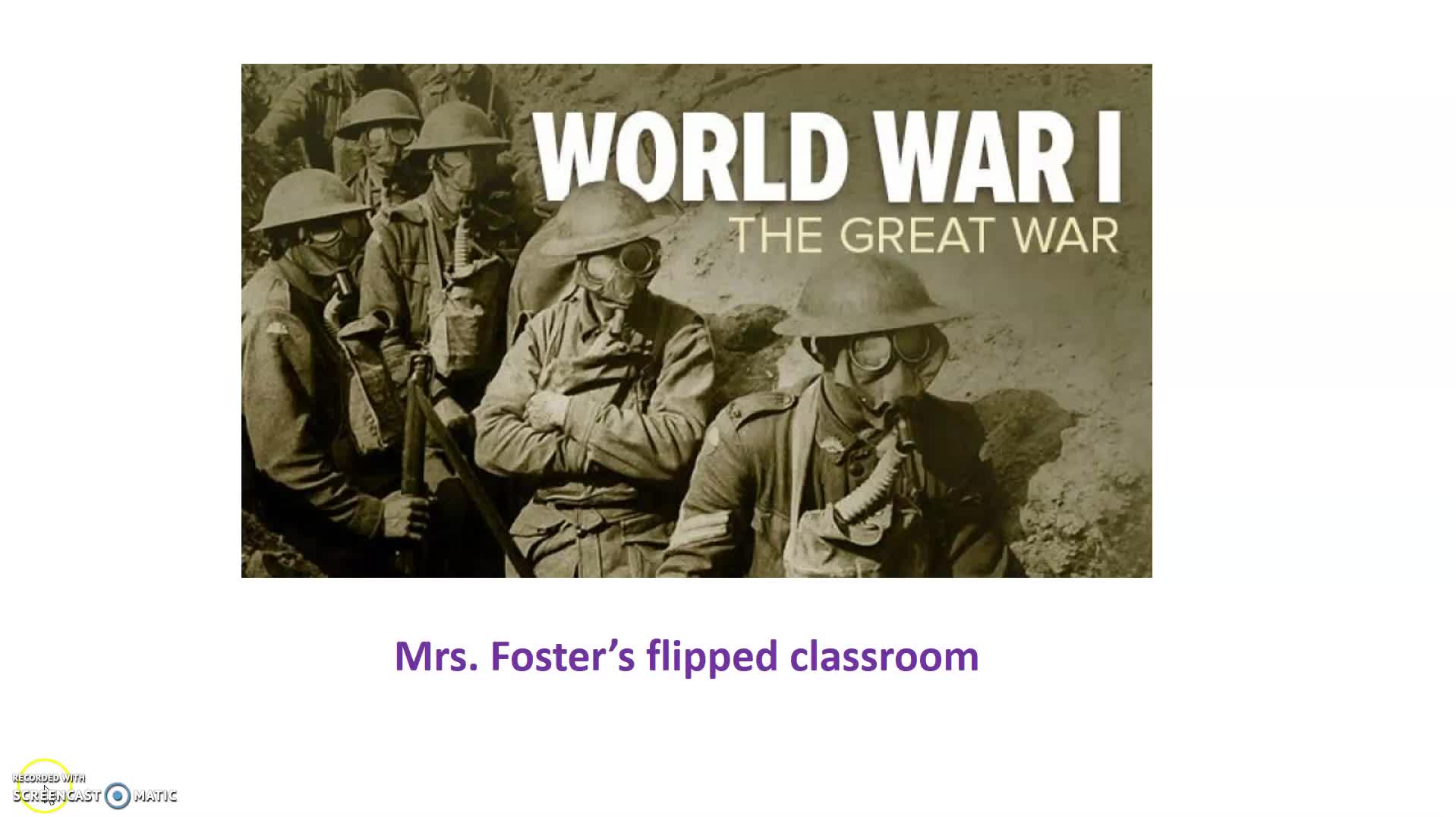 World War I flipped classroom