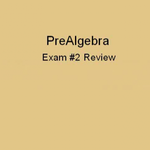 Pre-algebra Exam 2 Review Part 1