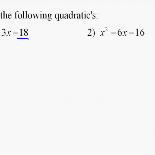 A110.10 Factoring Quadratic Expressions