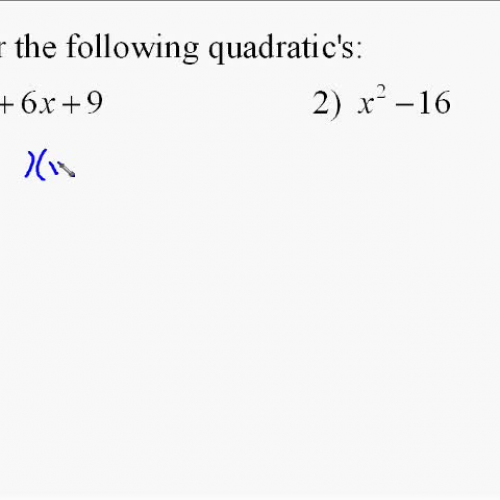 A110.11 Factoring Quadratic Equations