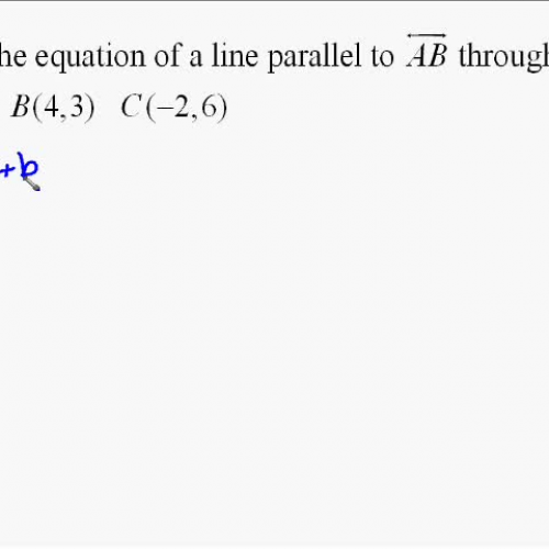 A15.11 Finding the equation of a parallel lin