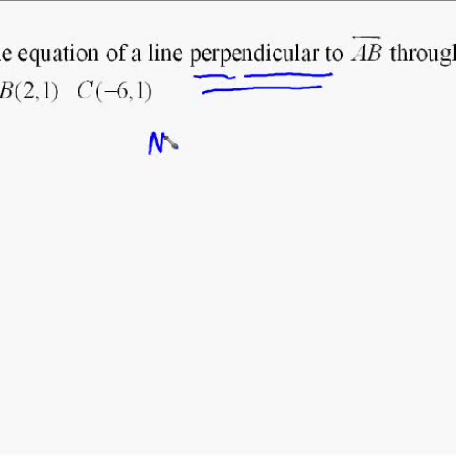 A15.15 Writing the equation of a perpendicula