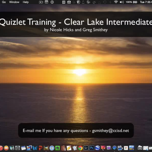 Quizlet Training at Clear Lake Intermediate