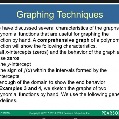 Section 3.4 - Polynomial Functions: Graphs, Applications, and Models - Part 2