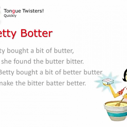 Betty Botter Tongue Twister - Quickly