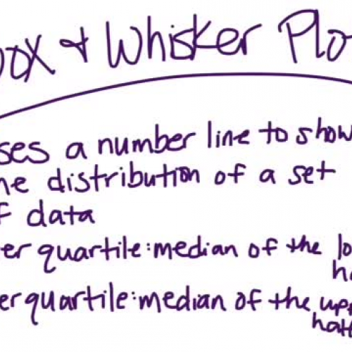 Box and Whisker Plots