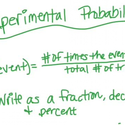 Experimental Probability