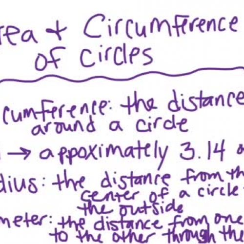 Area and Circumference of a Circle