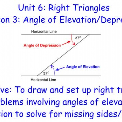 Angle of Elevation & Depression