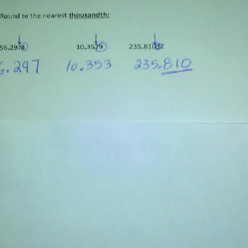 Rounding Decimals