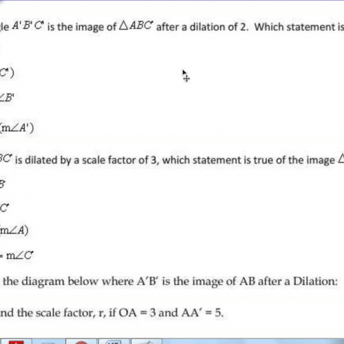 Similarity Quiz Review