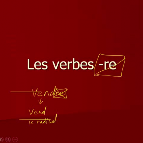 Les verbes en -RE