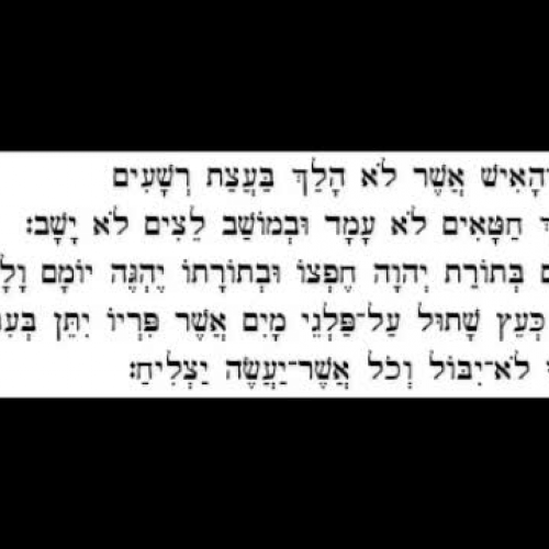 Psalms 1:1-3 in Hebrew